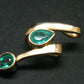 Genuine Emerald Pendant in 14k Yellow Gold from Colombia - 0.95 Carats - 1.2"