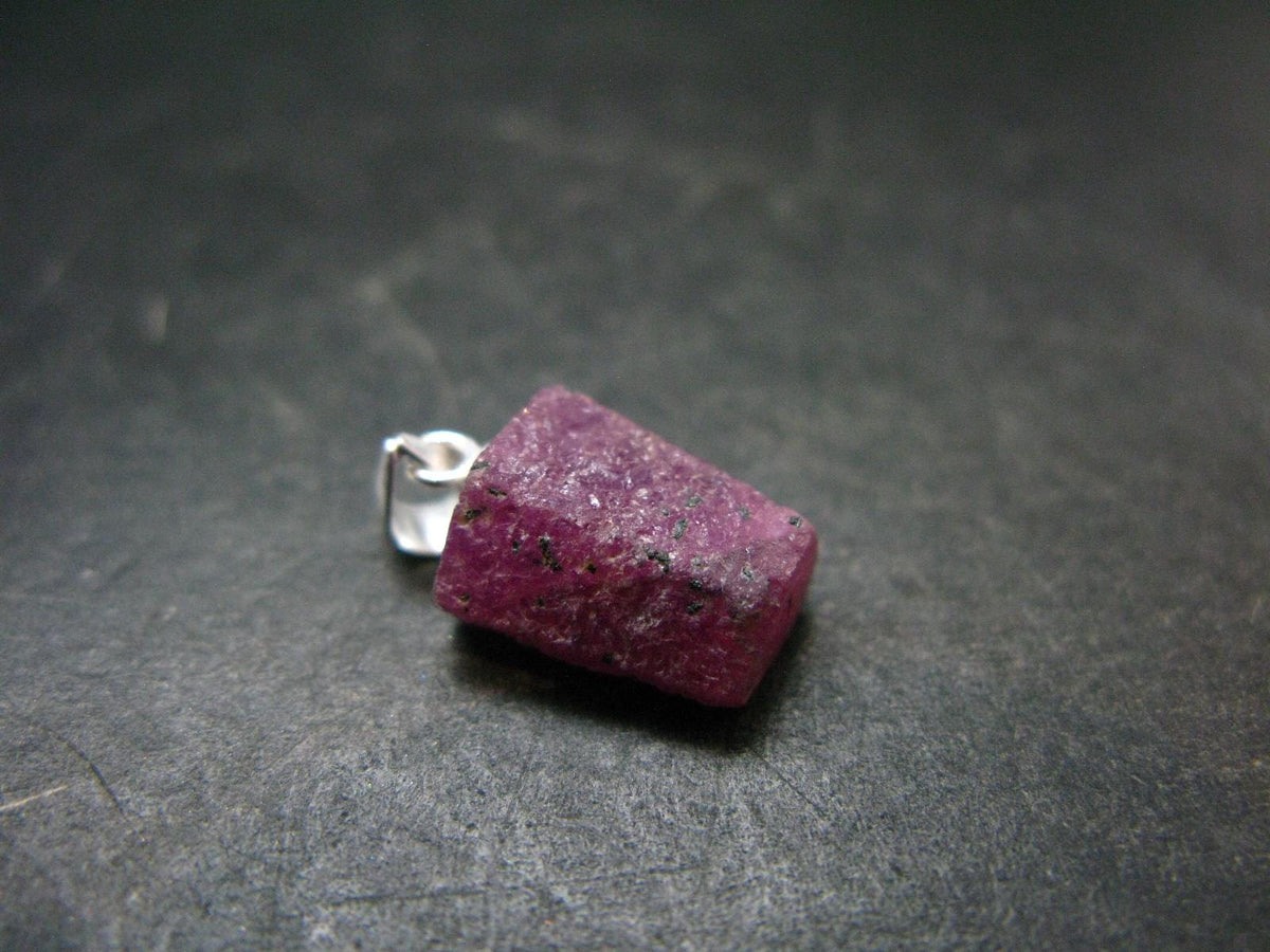 Ruby Silver Pendant from Afghanistan - 0.7" - 2.07 Grams