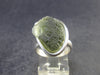 Moldavite Tektite Silver Ring from Czech Republic - Adjustable Size - 6.06 Grams