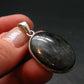 Very Rare Sterling Silver Nuumite Nuummite Pendant From Greenland - 1.4" - 9.3 Grams