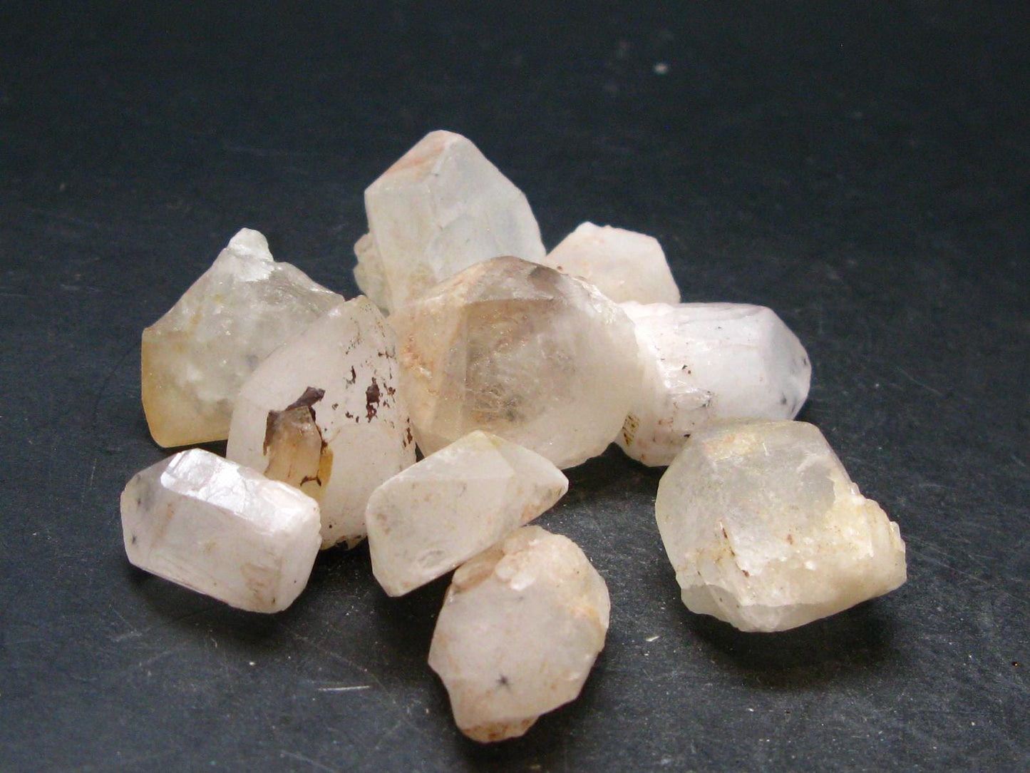 lot of 10 Hollandite in Quartz Crystals from Madagascar- 70.11 Grams
