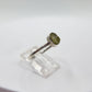 Raw Chrysoberyl Ring Green Yellow Gemstone Silver Minimalist Crystal Unique Jewelry Gift - Sizes 8