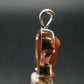 Raw Fire Opal Sterling Silver Pendant From Mexico - 0.7" - 1.27 Grams