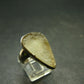 Natural Gem Raw Libyan Desert Glass Tektite Sterling Silver Ring from Libya - Size 9.5 - 7.8 Grams