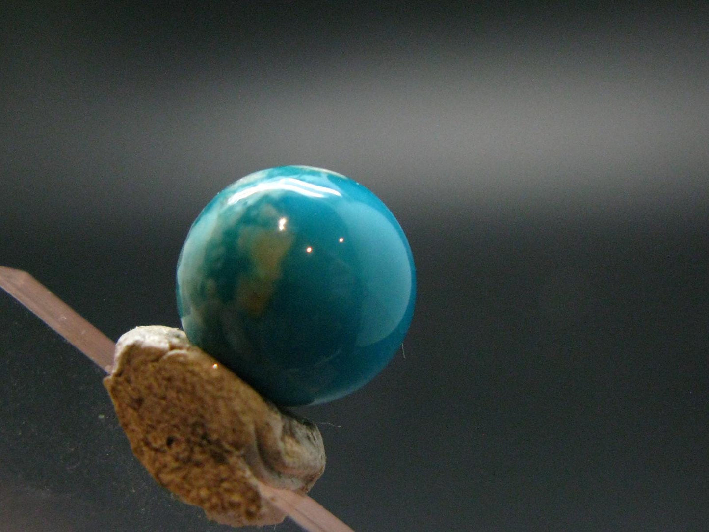 Genuine Turquoise Ball Sphere From USA - 0.4" - 1.55 Grams