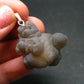 Truffle Chalcedony!! Spheroidal Chalcedony Nodules Crystal Silver Pendant From Morocco - 1.5"
