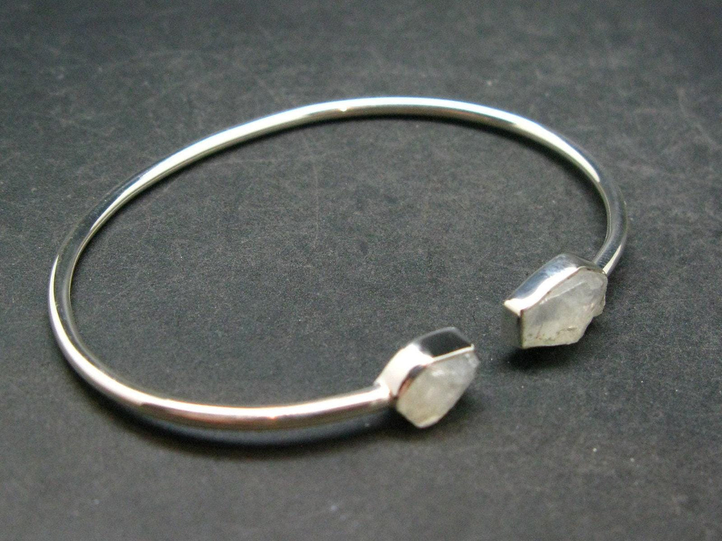 Natural Moonstone Bracelet 925 Sterling Silver - Adjustable