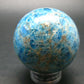 Large neon blue Apatite sphere from Madagascar- 364.5 GRAMS - 2.3"