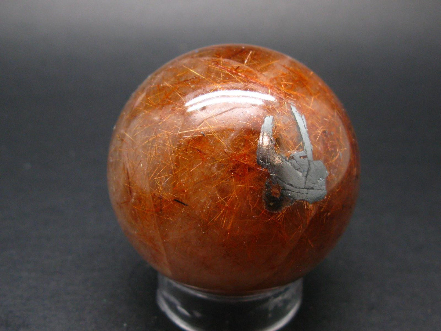 Rutilated Quartz Sphere w/ Rutile From Brazil - 2.0" - 178 Grams