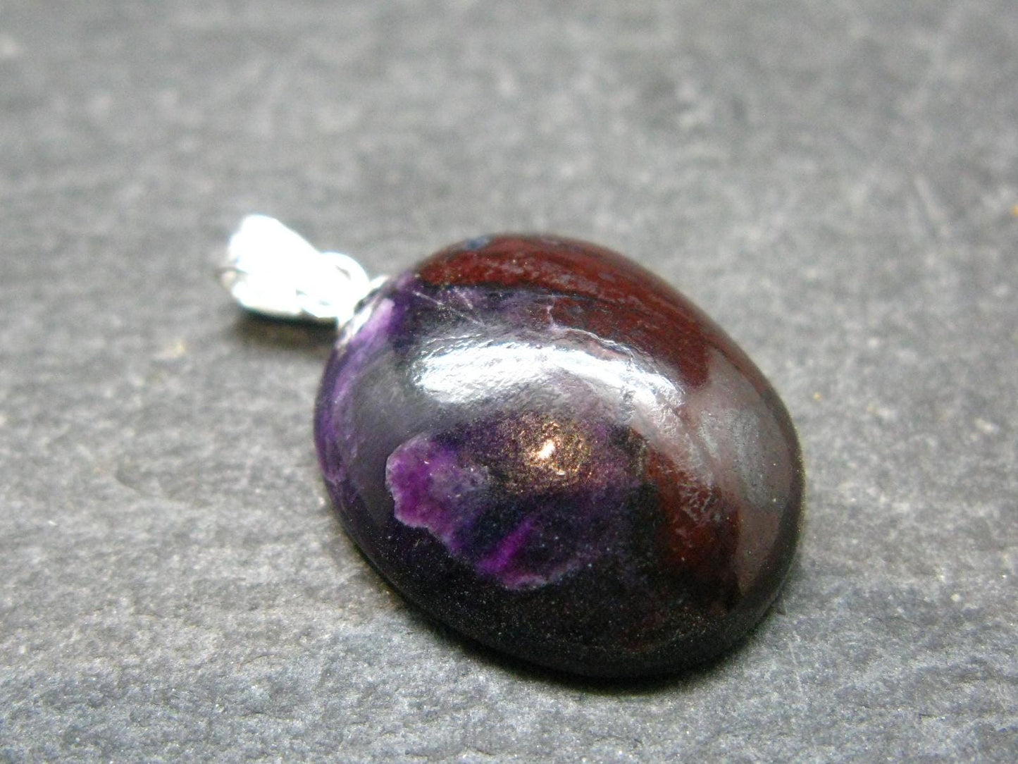 Sugilite Silver Pendant From South Africa - 1.0"
