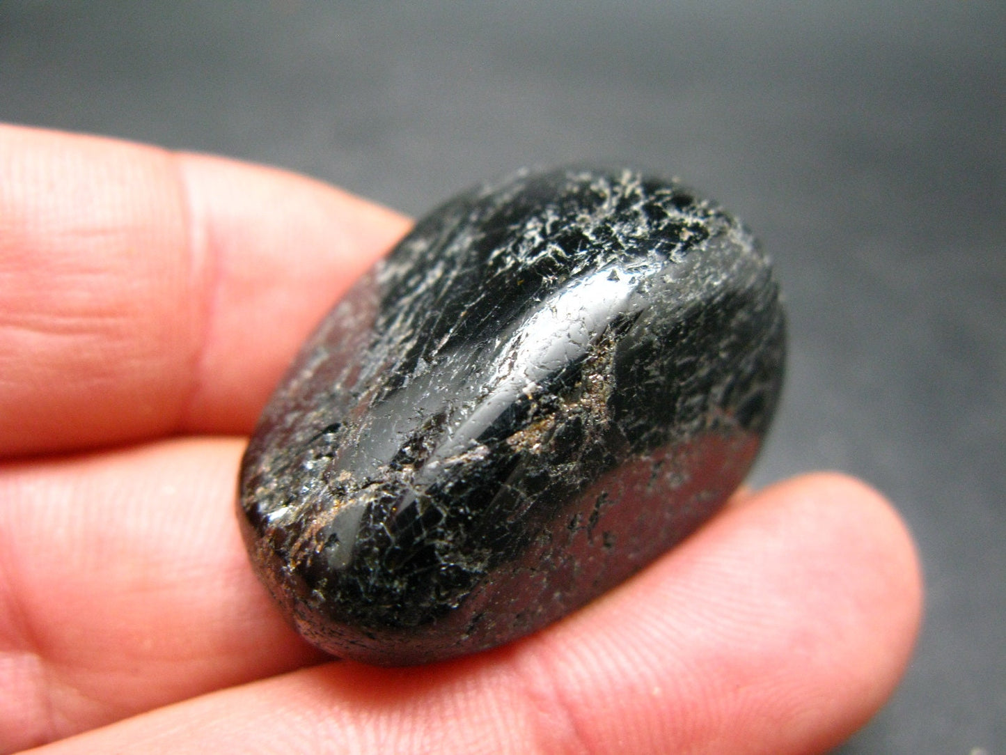 Rare Nuumite Nuummite Tumbled Stone From Greenland - 22.25 Grams - 1.0"