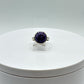 Beautifully Round Charoite Sterling Silver Ring - Size 8