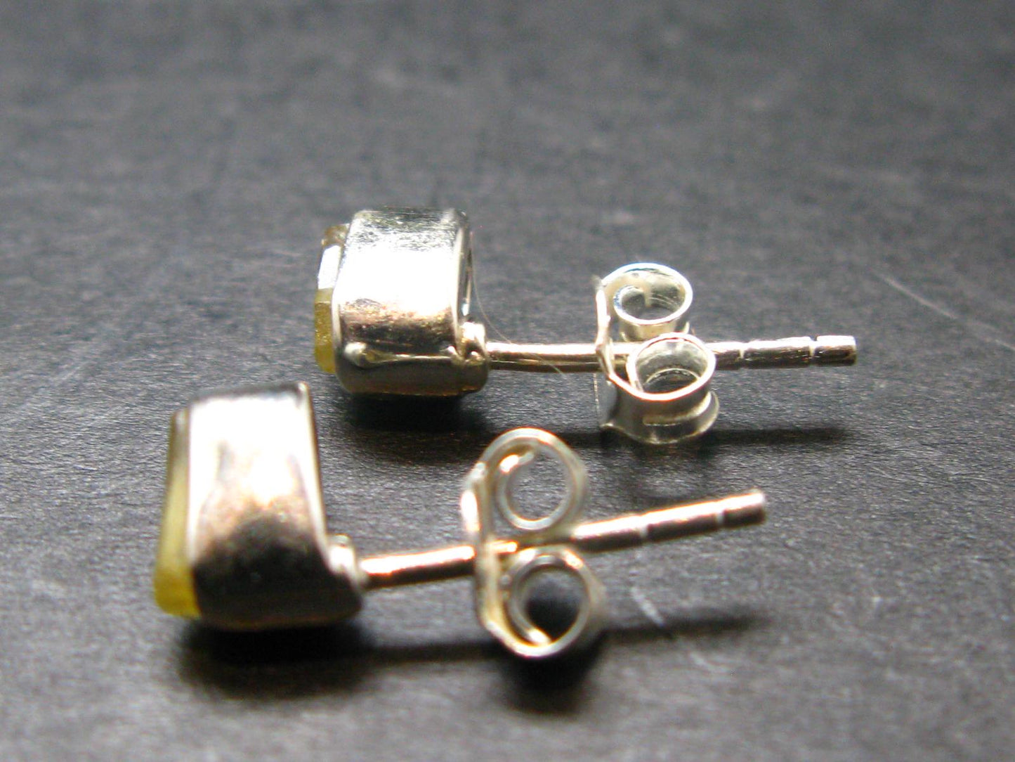 Zincite Zinkite Stud Earrings Sterling Silver From Poland - 1.49 Grams