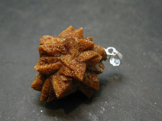 Rare Glendonite Crystal Silver Pendant from Russia - 1.1" - 6.67 Grams