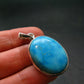 Turquoise Silver Pendant - 1.4" - 5.74 Grams