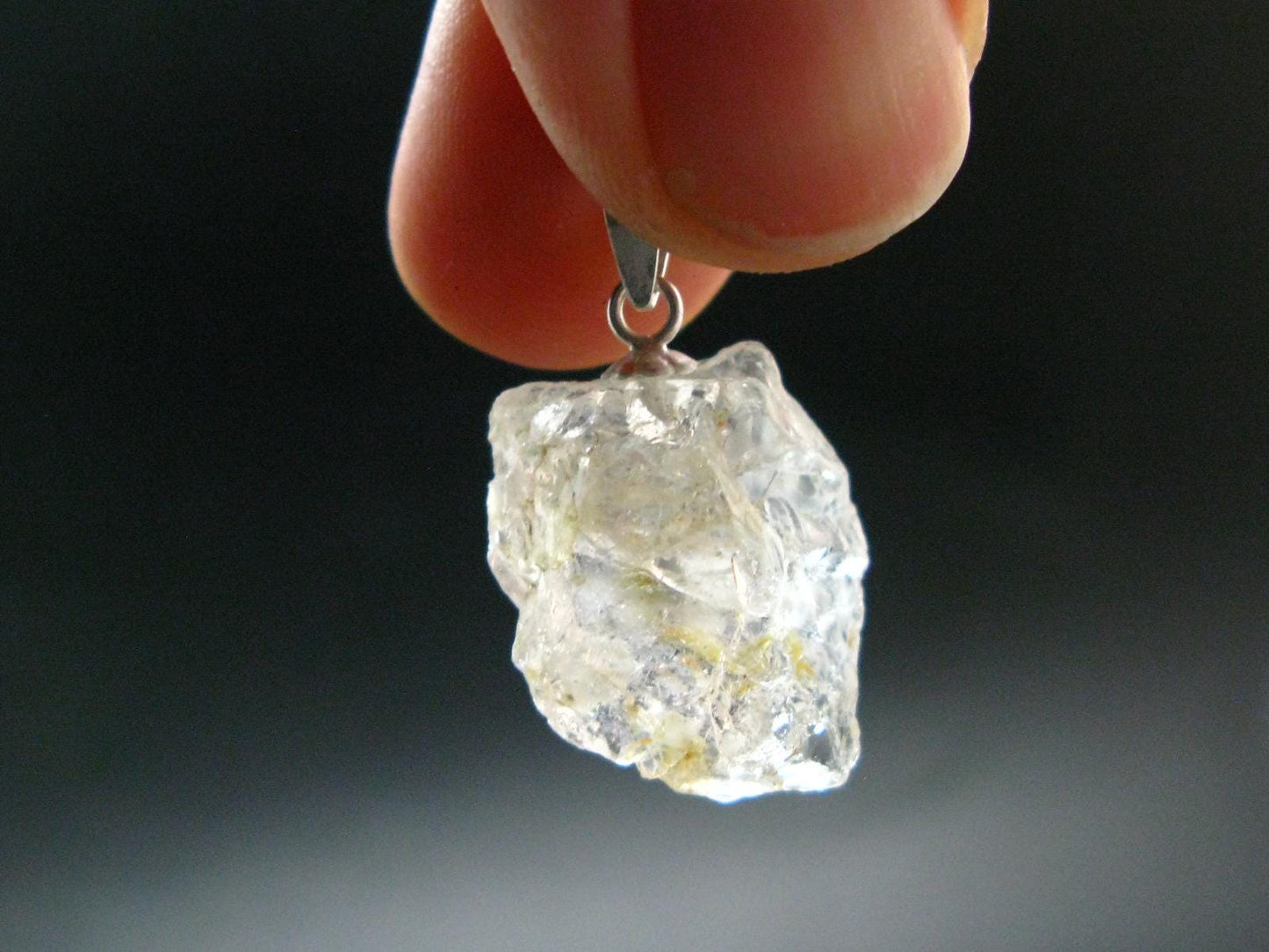 Phenakite Phenacite Crystal Silver Pendant From Russia - 1.0" - 3.59 Grams