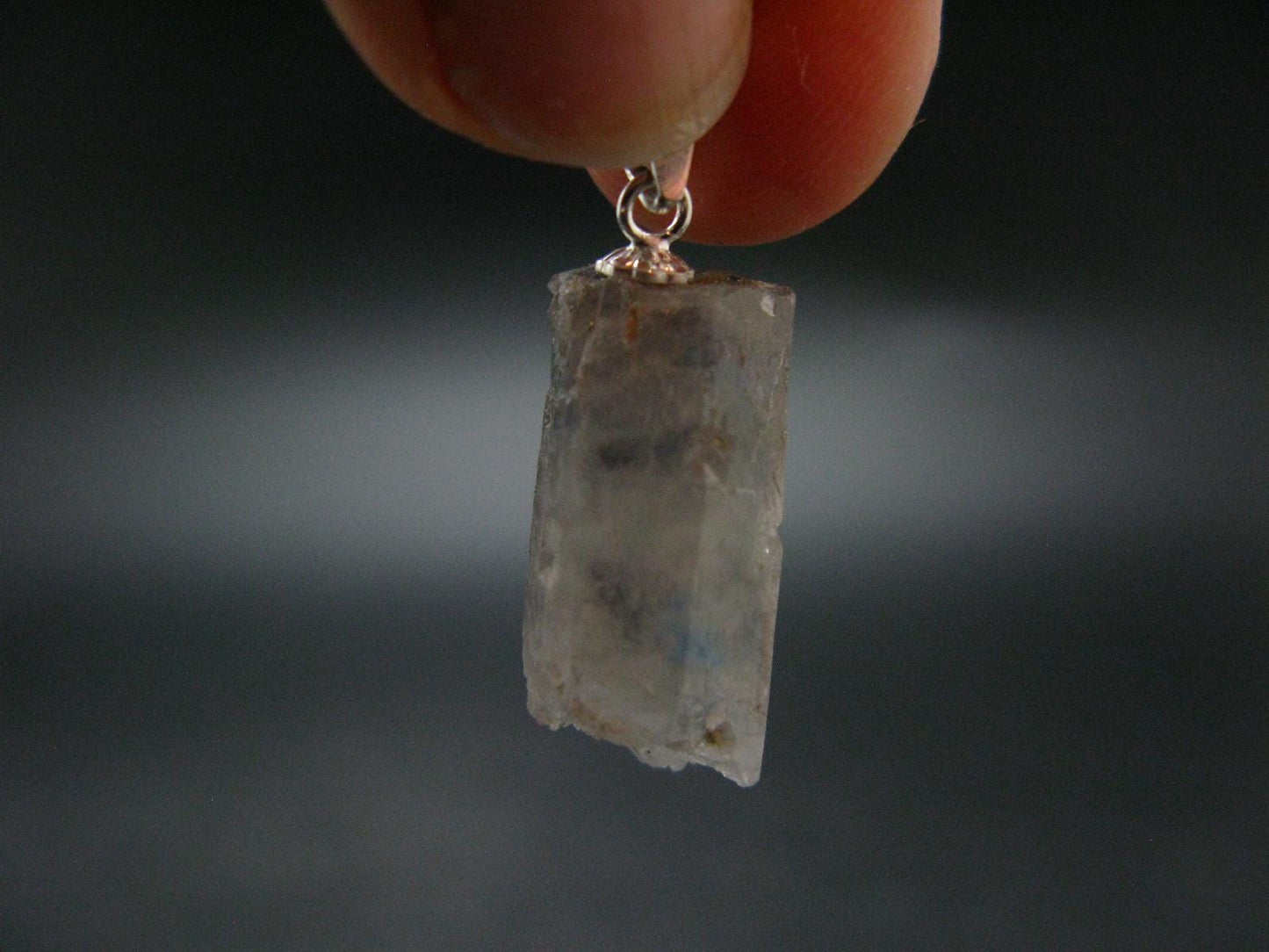 Rare Papagoite In Terminated Quartz Crystal Silver Pendant from South Africa - 1.0" - 2.96 Grams