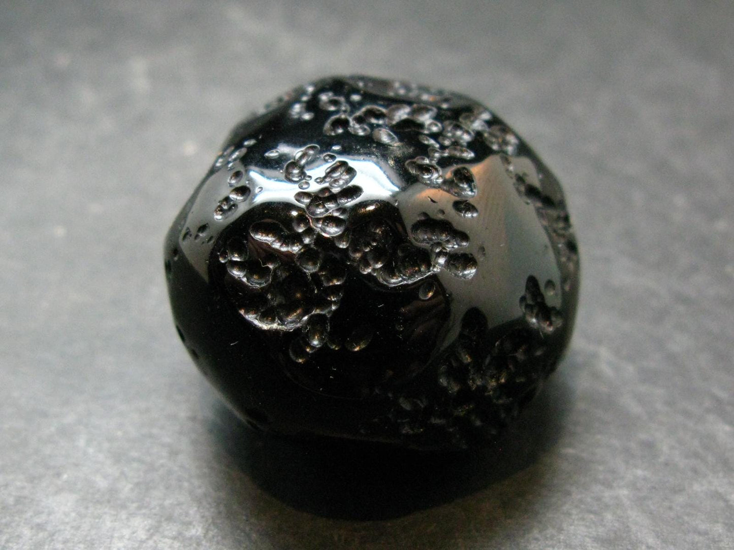 Rare Large Black Tibetan Tektite Tumbled Stone from Tibet - 1.4" - 40.85 Grams