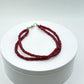 Ruby Beaded Bracelet | Natural Ruby Gemstone | Sterling Silver Clasp | July Birthstone Jewelry