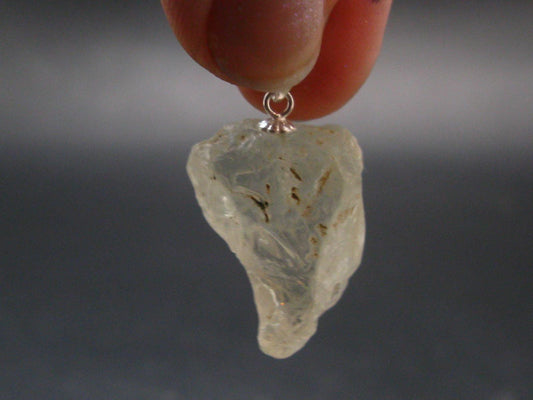 Bytownite Golden Labradorite Silver Pendant From Mexico - 1.1"