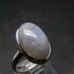 Natural Glow From Inside Moonstone Silver Plated Ring - 5.4 Grams - Size 8
