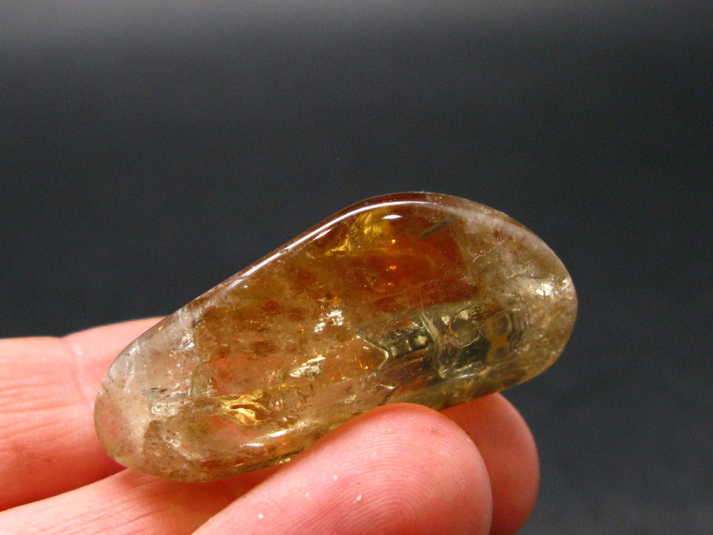 Nice Untreated Unheated Citrine Tumbled Stone from Zambia - 52.10 Carats - 1.4"