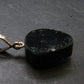 Black Tourmaline Schorl Silver Pendant From Brazil - 1.2"