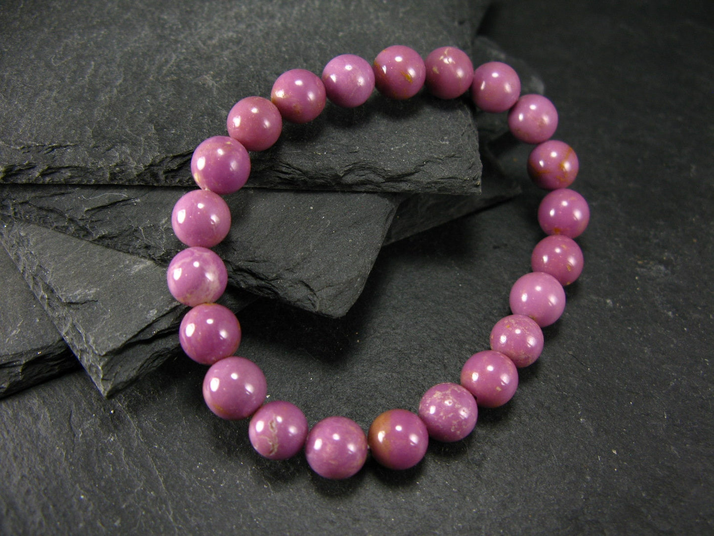 Phosphosiderite Phospho Siderite Genuine Bracelet ~ 7 Inches ~ 8mm Round Beads