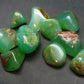 Lot of 10 natural tumbled apple-green Chrysoprase (variety of chalcedony) from Australia