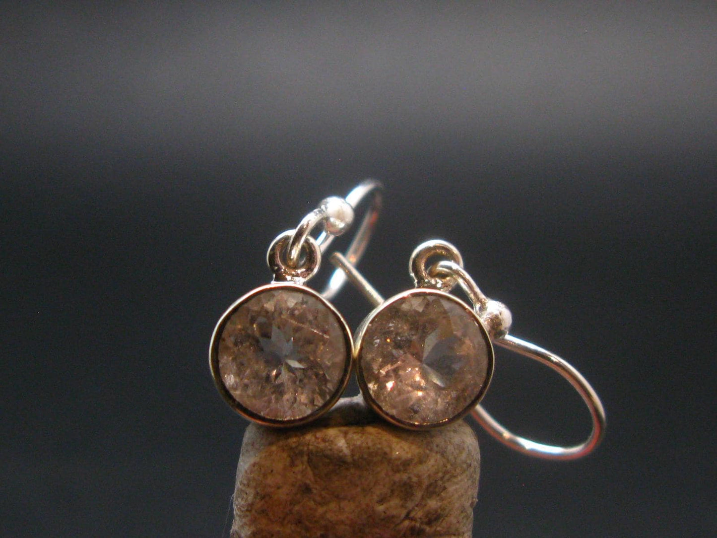 3.06 Carat Phenakite Phenacite Sterling Silver Earrings from Russia