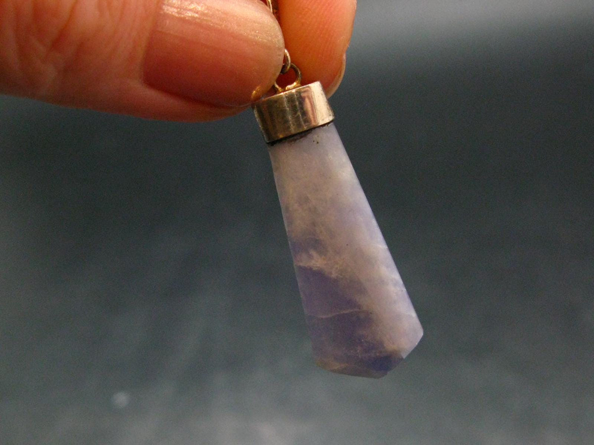 Rare Raw Hackmanite Silver Pendant from Afghanistan - 1.7" - 3.0 Grams
