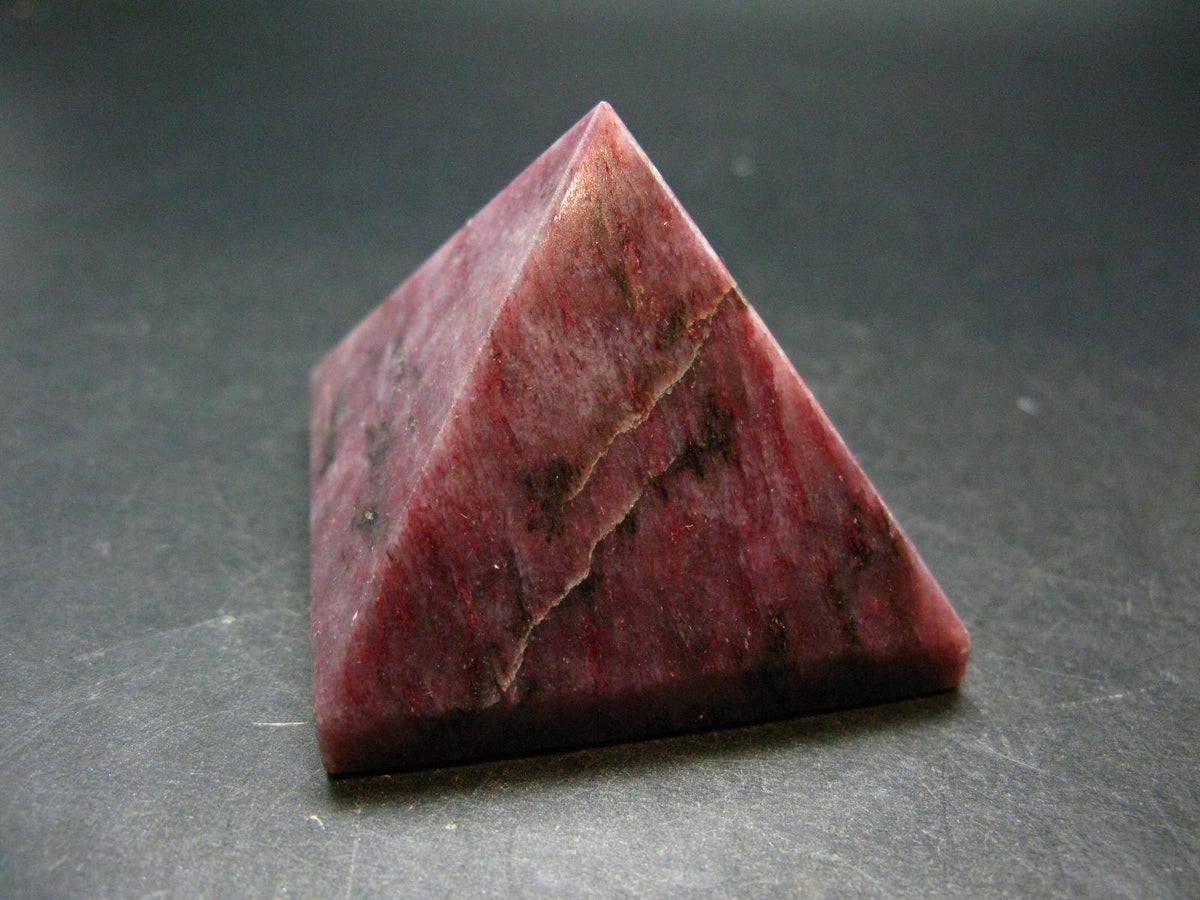 Rare Red Thulite Pyramid From Norway - 2.0" - 140.36 Grams