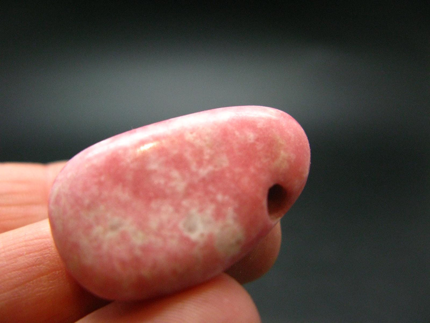 Rare Thulite Metal Free Pendant From Greenland - 1.1" - 9.33 Grams