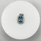 Swiss Blue Topaz Cushion-Cut Pendant with Halo - 11.95 Grams