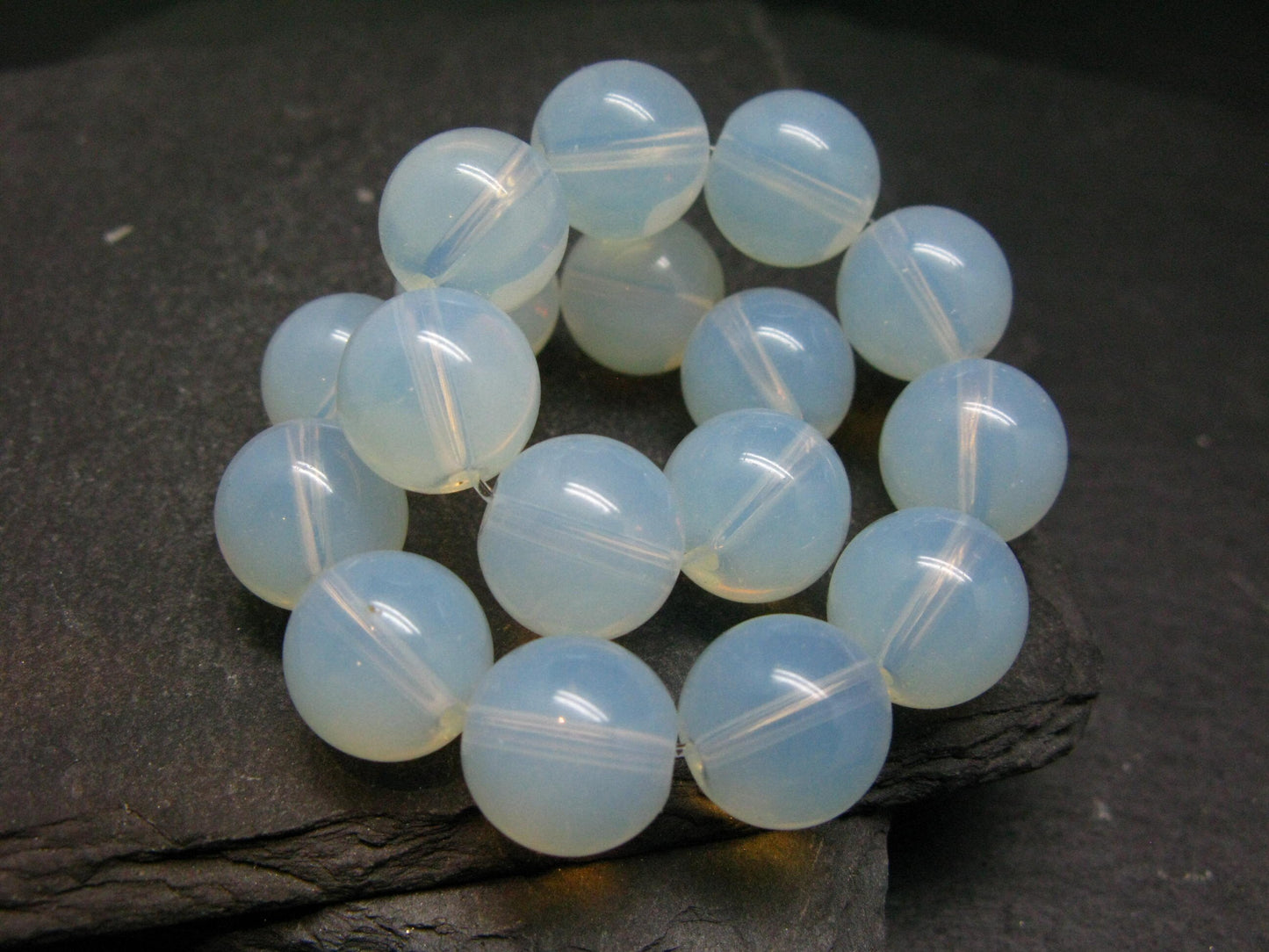 Opalite Genuine Bracelet ~ 7 Inches ~ 12mm Round Beads
