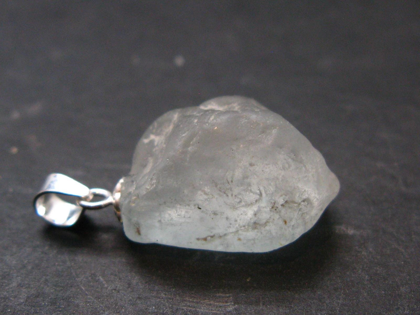 Natural Unheated Raw Gemmy Rich Blue Topaz Pendant from Brazil - 0.9" - 4.0 Grams