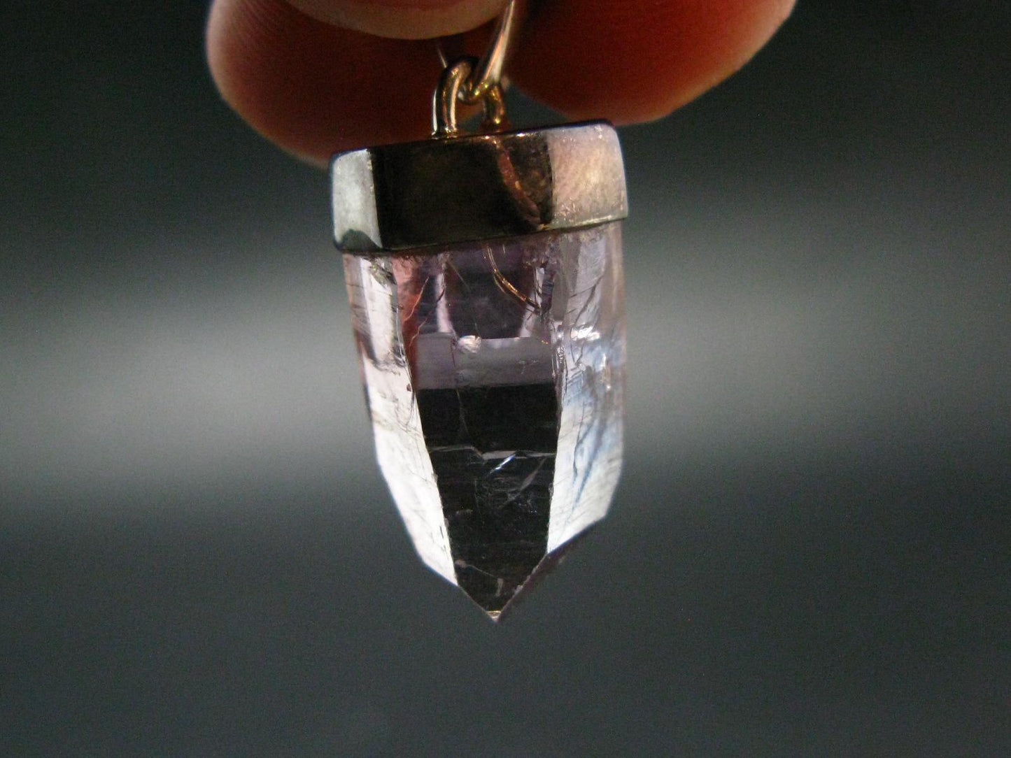 Vera Cruz Amethyst Silver Pendant From Mexico - 1.1" - 5.42 Grams