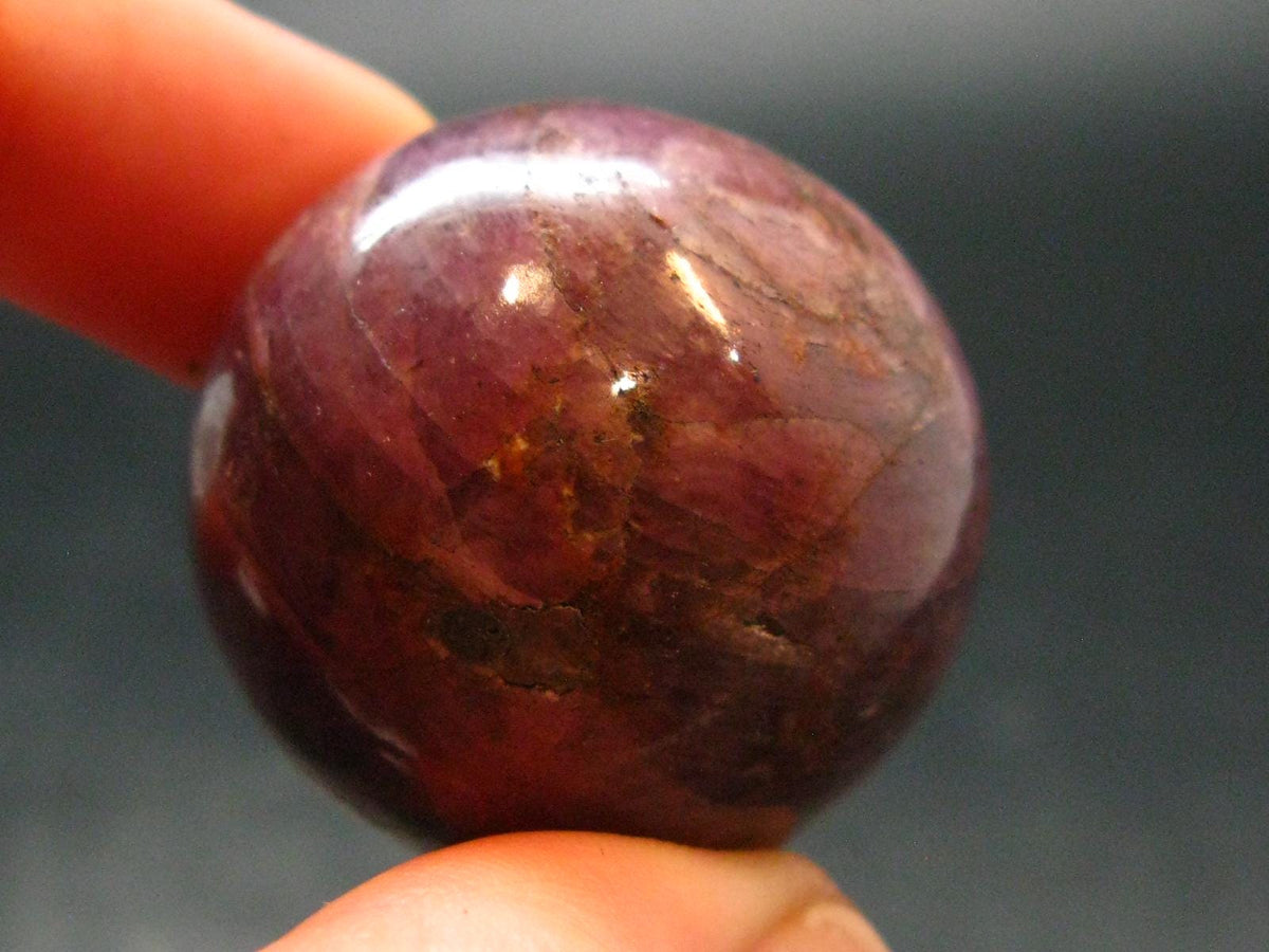 Genuine Ruby Corundum Sphere from India - 1.2" - 55.32 Grams
