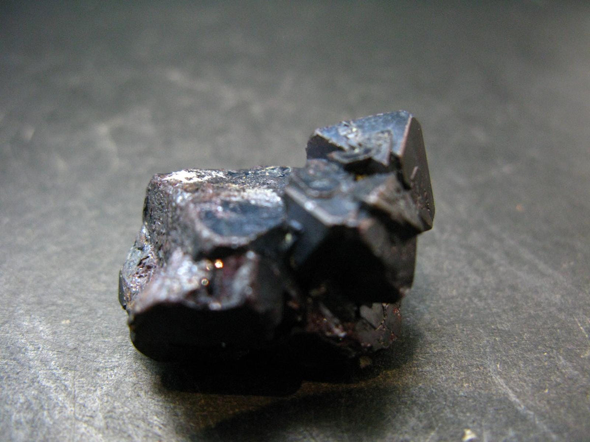 Metallic Silver Black Cuprite Sharp Octahedral Crystal From Russia - 26.75 Grams