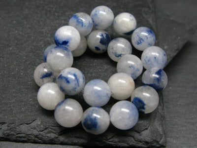 Dumortierite In Quartz Genuine Bracelet ~ 7 Inches ~ 8mm Round Beads