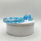 Swiss Blue Topaz Bracelet – Large Natural Round Beads, Stretch Design - 77.28 Grams