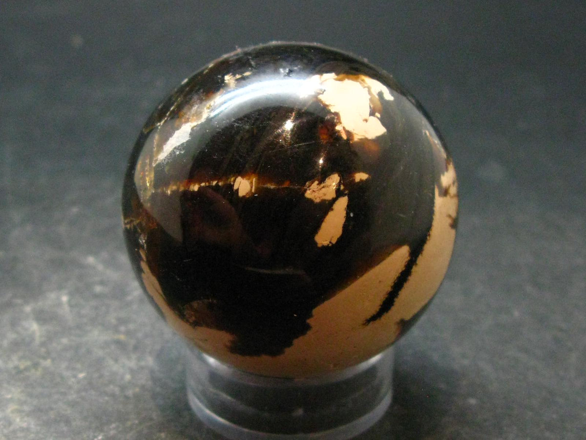 Rare Blue Amber Ball Sphere Fluorescent From Indonesia - 1.9" - 56.60 Grams