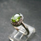 Natural Faceted Peridot Olivine Sterling Silver Ring - 2.66 Grams - Size 7