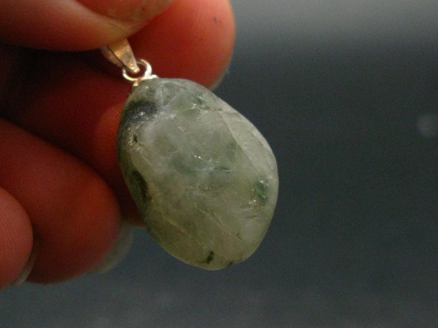 Phenakite Phenacite Tumbled Silver Pendant From Russia - 1.0" - 4.0 Grams