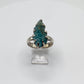 Grandidierite Ring Raw Blue Green Gemstone Silver Ring Natural Crystal Statement Jewelry Gift