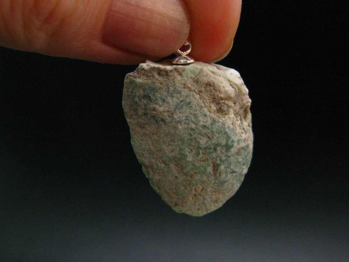 Rare Variscite Sterling Silver Pendant From Utah - 1.3" - 5.79 Grams