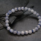 Dumortierite In Quartz Genuine Bracelet ~ 7 Inches ~ 7mm Round Beads