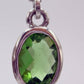 Green Helenite Drop Earrings in Sterling Silver – Oval Gemstone Dangles
