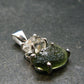 Moldavite & Herkimer Diamond Silver Pendant - 1.0" - 2.49 Grams