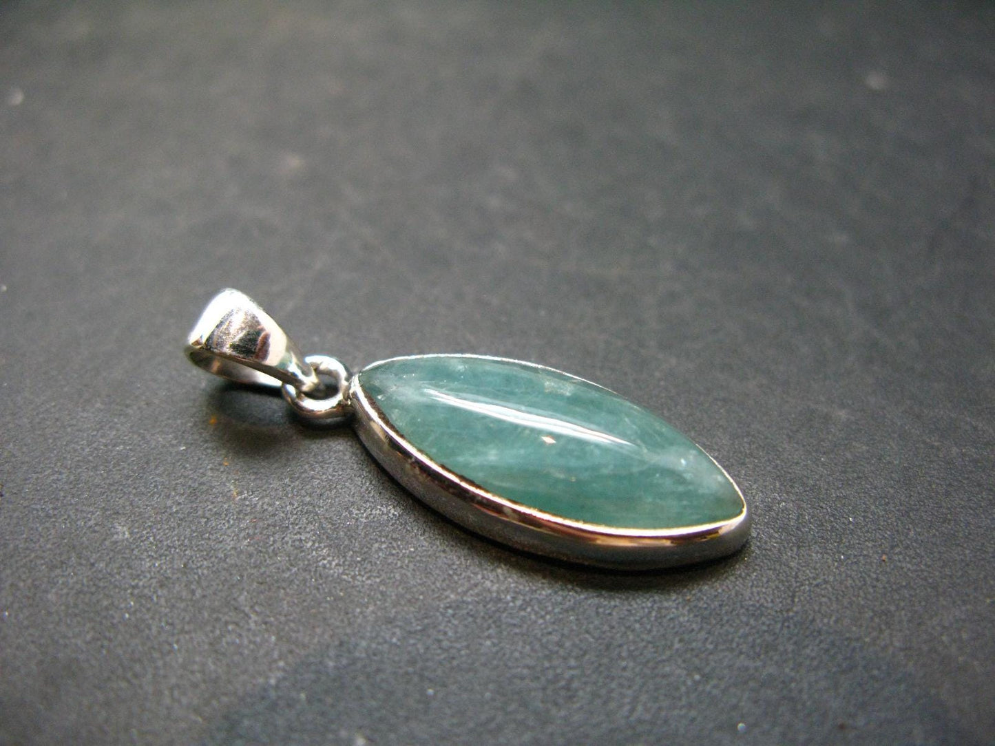 Extremely Rare Grandidierite Silver Pendant From Madagascar - 1.3" - 4.0 Grams